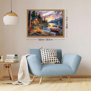 ของขวัญส่งเสริมการขายของบริษัทแบบกำหนดเอง ตัวต่อจิ๊กซอว์กระดาษปลอดภัย 100% <span class=keywords><strong>เป็น</strong></span>มิตรกับสิ่งแวดล้อม 500 ชิ้น สำหรับตกแต่งบ้าน - Product Image 1