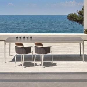 Mesas y sillas de cafetería modernas para exteriores, juego de Bar impermeable y protector solar para exteriores, juegos de muebles de jardín para exteriores - Product Image 4