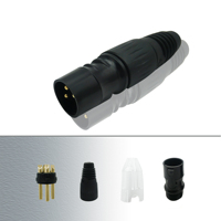 Adaptateur mâle canon connecteur en alliage de zinc plaqué or broches en cuivre prise Audio prise 3 broches XLR prises de microphone