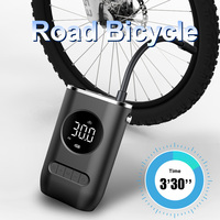 Pompe à air électrique miniature automatique sans fil, alimentée par batterie, ABS portable, gonfleur de pneus de voiture et de vélo, manomètre numérique