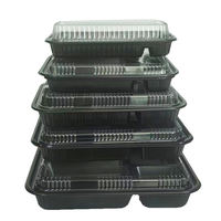 Boîte à lunch à 5 compartiments compatible micro-ondes avec certificat FDA, vente en gros, conteneur de stockage alimentaire personnalisable, boîte à emporter