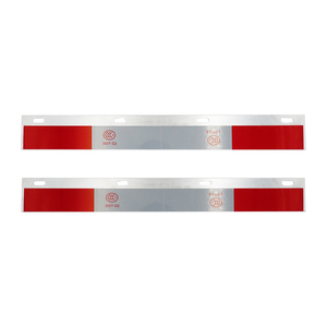 Réflecteur de garde-boue 24"x3" pour semi-remorque et camion, <span class=keywords><strong>bande</strong></span> droite en aluminium avec <span class=keywords><strong>bande</strong></span> réfléchissante - Product Image 1