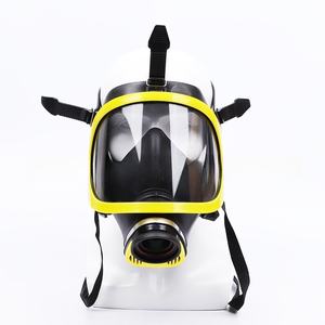 Masker Wajah penuh gaya Perancis, aksesori SCBA pemadam kebakaran dengan Port berulir silinder - Product Image 1