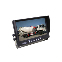 Moniteur de caméra de recul de voiture de 9 pouces 2 entrées vidéo écran numérique tft de voiture affichage cctv pour camion bus