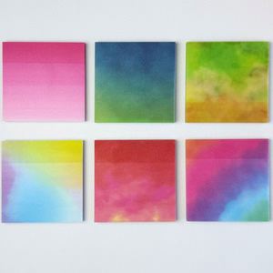 Bloc de Notas Autoadhesivo con Degradado Arcoíris, 50 Páginas, Translúcido, Brillante y Colorido, para Aprendizaje y Uso en la Oficina - Hermosos Recuerdos - Product Image 3