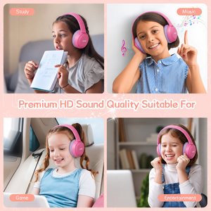 AOC Kinder Kabellose Kopfhörer Faltbare Stereo Over-Ear Headsets Komfortabel Verstellbar für Kinder Mädchen Jungen Outdoor - Product Image 2