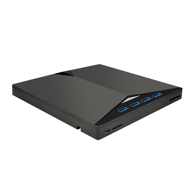 Wholesales External 7in1 USB 3.0 Type C DVD Player Portable CD/DVD Burner With 4 USB/TF/SD Interface for PC Laptop Notebook