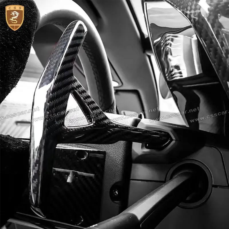 Kuru karbon Fiber araba iç direksiyon vites kürekler için Lambor Aventador Lp700