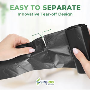 Sacs poubelles de 10 gallons pour usage domestique, sacs poubelles en plastique noir épais pour la maison, le bureau, la salle de bain, le papier, le polystyrène - Product Image 5