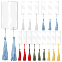 Marque-page personnalisable avec pompon, en acrylique vierge, pour organiser le nom de planificateur, idéal comme cadeau, vente en gros, 50 pièces