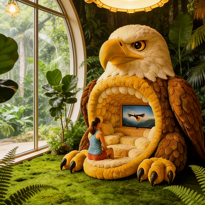 Sofá Gigante en Forma de Águila, Creativo, para Sala de Estar, Sillón Individual de Peluche Suave, Mueble Decorativo, Sofá <span class=keywords><strong>Cama</strong></span> - Product Image 3