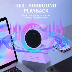 2023 taşınabilir yanıp sönen ışık hoparlör müzik gerçek kablosuz Stereo açık pil plastik Mini Bluetooth hoparlör G 6 in 1 RGB 5W
