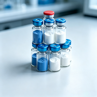 Poudre lyophilisée de collagène à 99 % de pureté GHK-Cu, tripeptide de cuivre-1, peptide de cuivre bleu, matière première cosmétique