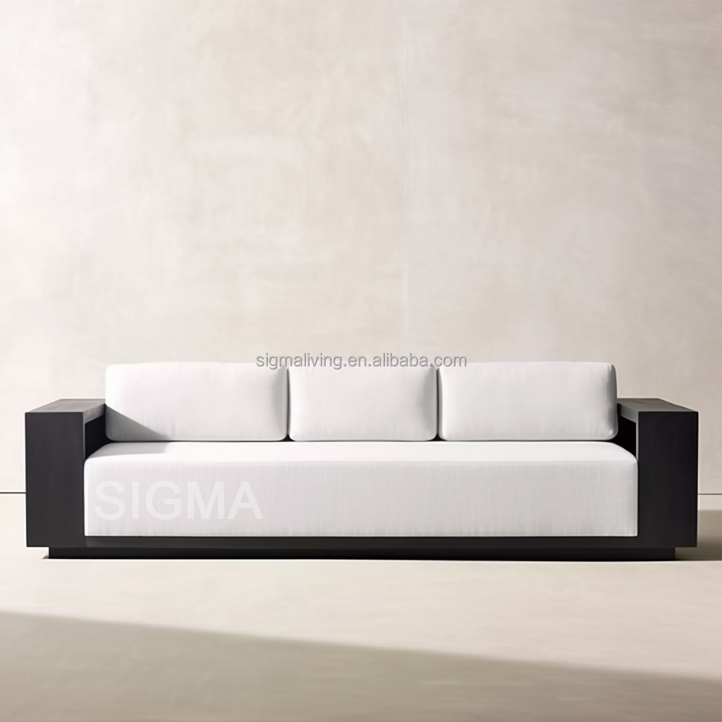 Factory New Design Patio Outdoor Furniture Sofa Set Large Aluminum Outdoor Garden Single Sofa