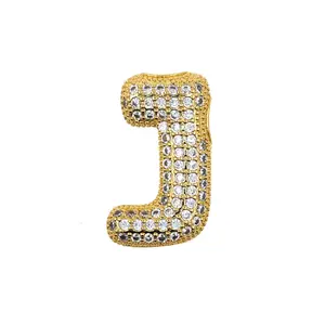 New Initials Letters Pendant Zircon 18K Gold Plated 26 Alphabet Custom Name Necklace Jewelry Making Accessories Charms For Women
