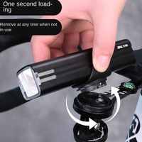 Luz para Bicicleta de Montaña, Recargable por USB, 1000-1500 Lúmenes, Faro Delantero para Bicicleta, Carcasa de Aluminio, Resistente al Agua IPX5, para Paseos Nocturnos