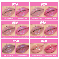 Huile à lèvres scintillante changeante de couleur QIBEST OEM/ODM, hydratante, nourrissante, brillante, non collante, huile à lèvres magique à effet thermique