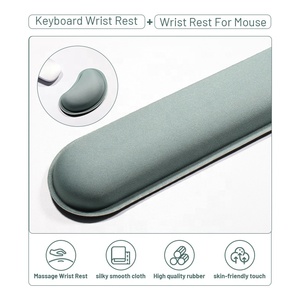 סט משטחי שולחן עם משענת כף יד ארגונומית, משטח עכבר מקצף זיכרון עם הדפס מצויר, לשימוש משרדי בהתאמה אישית - Product Image 3