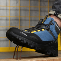 Chaussures de sécurité industrielles pour hommes, résistantes à l'abrasion, avec embout renforcé, imperméables, basses, à lacets, pour travaux de construction routière et de ponts