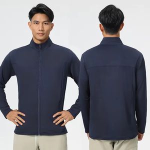 Vestes de haute qualité pour hommes Entraînement Course à pied Sports Gym Wear Mode Sensation de <span class=keywords><strong>nu</strong></span> Collar montant Vestes pour hommes - Product Image 3
