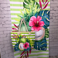 Sac de plage en toile personnalisé avec imprimé flamant rose, grand format, unisexe, pour l'été, ensemble de sacs de plage ouverts, serviette de plage de luxe