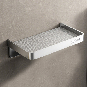 Étagère de salle de bain en acier inoxydable Saint Ruijia 304 SUS304, support mural pour papier toilette, plateau pour téléphone, étagère d'angle - Product Image 1