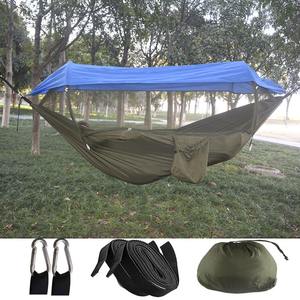 स्वचालित त्वरित खोलने वाले मच्छर नेट हैममॉक एकल या डबल बेड आउटडोर कैंपिंग मच्छर रेपेलेंट सनशेड हैममॉक - Product Image 4