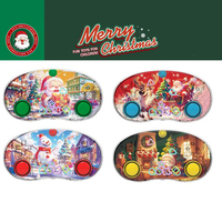 Ensemble de jeux aquatiques portables en plastique pour Noël, avec baguette magique, chariot citrouille et jeu de lancer d'anneaux Père Noël - Cadeau éducatif pour enfants, idéal pour les fêtes et les cadeaux de fin d'année