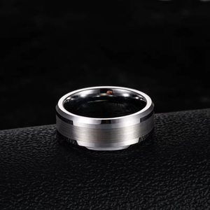 템푸소트 패션 주얼리 맞춤형 클래식 6mm 8mm 은도금 텅스텐 카바이드 반지 남성용 도매 약혼 결혼 반지 - Product Image 3