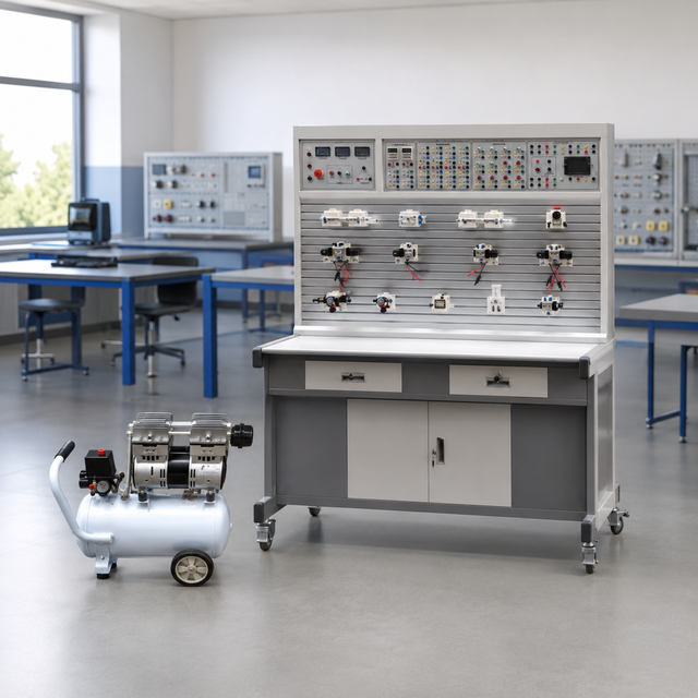 Advanced PLC and Pneumatic Control Training Device for Industrial Automation and Mechatronics Laboratory Education Training Kit