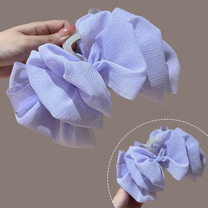 Noeud Pince à griffes Noeud Bulle Clips Tissu Mousseline de Soie Nuage Grand <span class=keywords><strong>Cheveux</strong></span> Griffe Grand Floral <span class=keywords><strong>Cheveux</strong></span> Arc Clips pour <span class=keywords><strong>Cheveux</strong></span> Épais <span class=keywords><strong>Barrette</strong></span> - Product Image 4