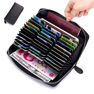 Boshiho Zipper RFID Wallet for Women Leather Coin Pocket <b>Purse</b> Card Holder Wallets Split Leather Card Wallet - Product Image 3