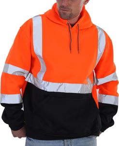 XINTEX 하이 비스 안전 운동복 건설 폴라 양털 남성 반사 높은 가시성 안전 까마귀 - Product Image 1