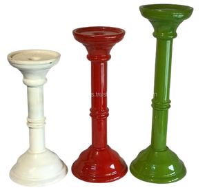 CANDLE STAND METAL BROWN UNIQUE DESIGN SET of 3 CANDLE HOLDER HOME <b>DECOR</b> <b>TABLE</b> TOP GARDEN USE CANDLE PILLAR - Product Image 5