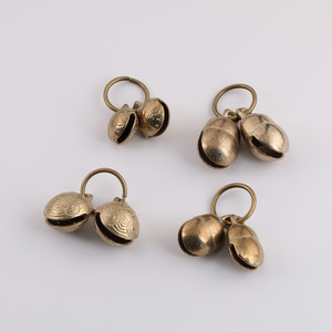 Brass Pet Bell Peanut Shape Middle Size Classic DIY Jewelry Accessories For <b>Dog</b> Ornaments - Product Image 1
