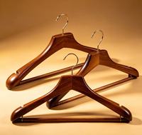 Cintres à vêtements en bois massif de luxe avec épaules larges, écologiques, avec logo personnalisé, pour hôtel, salon, en hêtre, avec pince Lotus