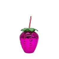 PP étanche électrolytique fruits impression plastique paille tasse réutilisable tasse à boire pour un usage quotidien