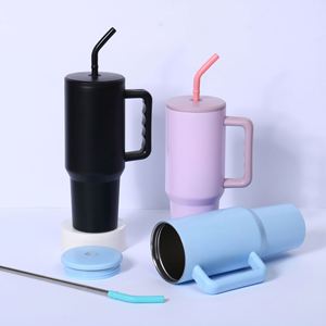 40oz Car Travel Handle H3.0 <b>Tumbler</b> Vacuum <b>Cup</b> Lid <b>Straw</b> Non-Slip ODM OEM Custom Design - Product Image 4