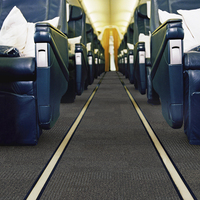 Tapis d'avion de luxe épais en polypropylène tissé à la machine HJ, résistant au feu, avec envers antidérapant et poils longs