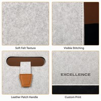 Sac fourre-tout en feutre avec logo personnalisé en relief et boucle en cuir PU, robuste et portable, idéal pour les affaires et le shopping – Fournisseur d'usine