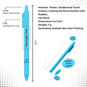 Bolígrafo Promocional en Oferta con Logotipo, Bolígrafos de Punta Redonda de Goma Coloridos para Material Escolar y de Oficina, Estudiantes - Product Image 6