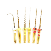 Limas Endodónticas Cónicas Niti Gold 40/04 21/25mm, Equipo para Conductos Radiculares, Limas Rotatorias con Activación por Calor