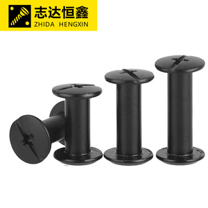 Remaches de Cabeza Plana de Acero Inoxidable 304 con Recubrimiento de Zinc Negro, Tuercas Autoblocantes con Ranura Cruzada M2-M6 - Product Image 2