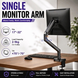 Support d'écran d'<span class=keywords><strong>ordinateur</strong></span> Zeno en gros, support de moniteur, support d'<span class=keywords><strong>ordinateur</strong></span> <span class=keywords><strong>portable</strong></span>, rotation à 360°, support d'écran réglable en acier laminé à froid - Product Image 1