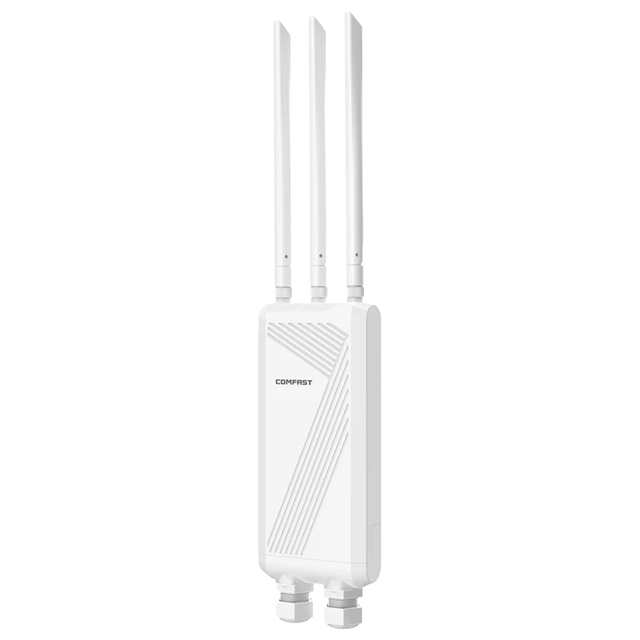 COMFAST Industrial WiFi 6 Router Dual Gigabit Ports Wireless Router 3 Antennas Rugged WiFi Router for Factory IoT OEM ODM