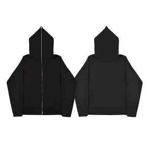 Unisex đầy đủ mặt Zip Up HOODIE Chất lượng tốt tùy chỉnh bông quá khổ mùa đông in kỹ thuật số Đồng bằng nhuộm - Product Image 6