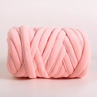 Fil texturé velours 500G 100% polyester anti-boulochage doux et moelleux pour tricot ajouré, crochet, couverture DIY, clôture, 35 couleurs