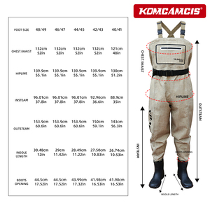 <span class=keywords><strong>Cuissardes</strong></span> de pêche imperméables en nylon/PVC avec support de bottes intégré pour hommes et femmes, marron, pour la pêche en extérieur (vente en gros) - Product Image 2