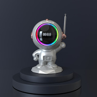 Robot espacial adorable con IA, altavoz, radio, chat de voz, canto, iluminación LED RGB para control por voz, juguete tecnológico creativo para niños