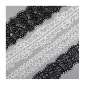Bordo laterale in nylon <span class=keywords><strong>bianco</strong></span> nero francese bordo morbido in pizzo per ciglia bordo in pizzo per ciglia <span class=keywords><strong>al</strong></span> <span class=keywords><strong>metro</strong></span> - Product Image 1
